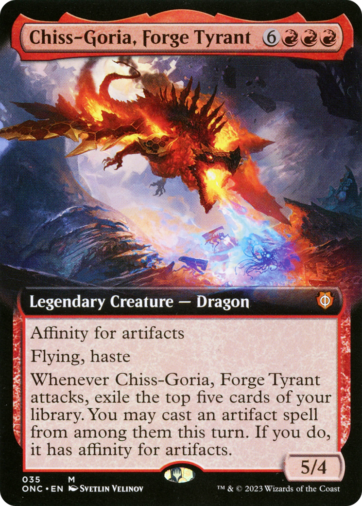 Chiss-Goria, Forge Tyrant (Extended Art) [Phyrexia: All Will Be One Commander] | Magic Magpie
