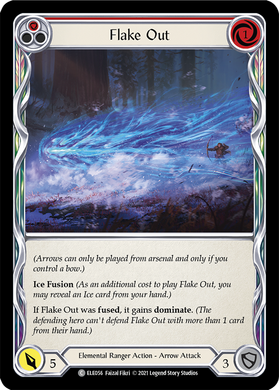 Flake Out (Red) [ELE056] (Tales of Aria)  1st Edition Rainbow Foil | Magic Magpie