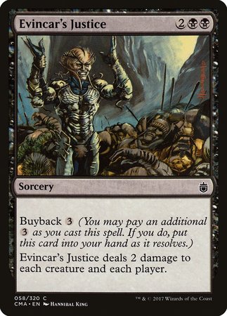 Evincar's Justice [Commander Anthology] | Magic Magpie