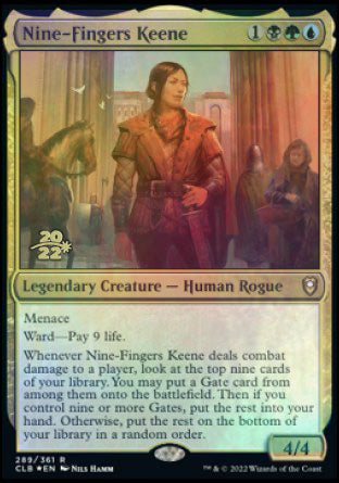 Nine-Fingers Keene [Commander Legends: Battle for Baldur's Gate Prerelease Promos] | Magic Magpie