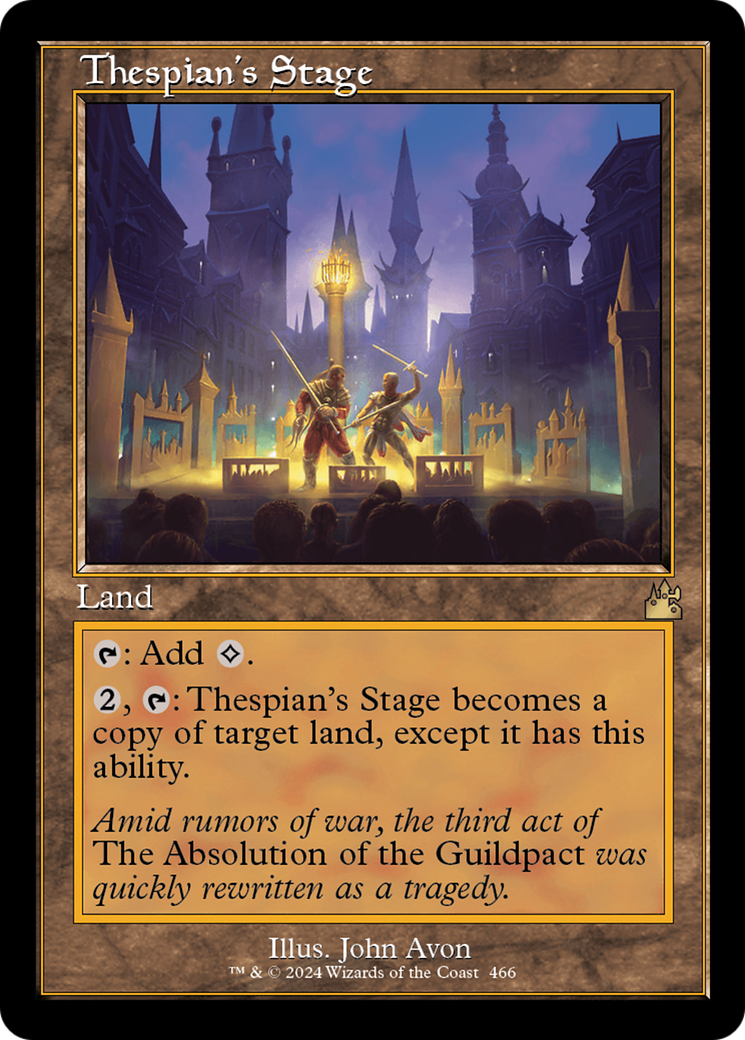 Thespian's Stage (Retro Frame) [Ravnica Remastered] | Magic Magpie