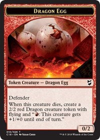 Dragon Egg // Dragon Double-sided Token [Commander 2018 Tokens] | Magic Magpie