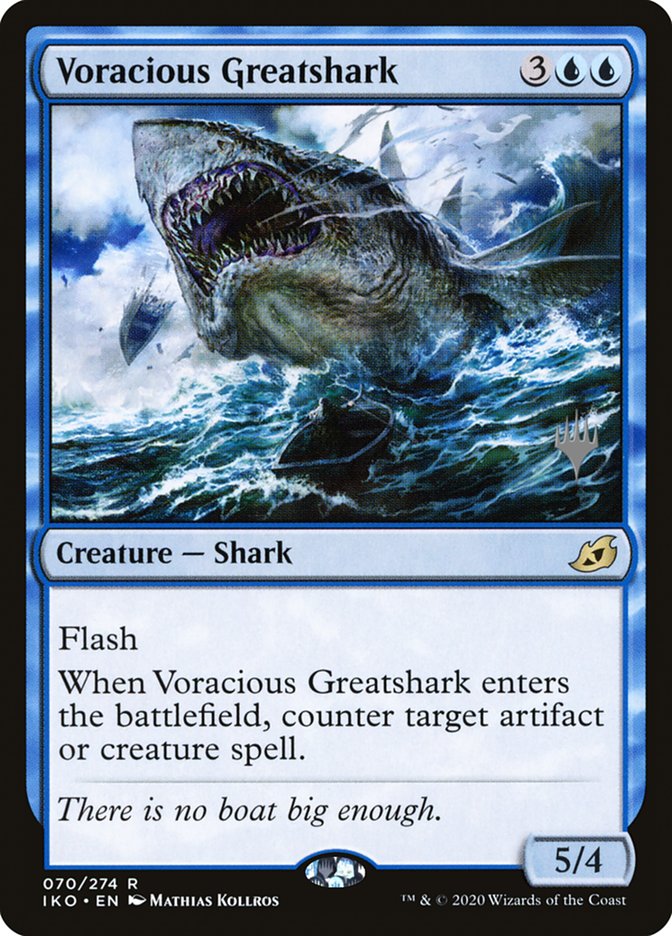 Voracious Greatshark (Promo Pack) [Ikoria: Lair of Behemoths Promos] | Magic Magpie