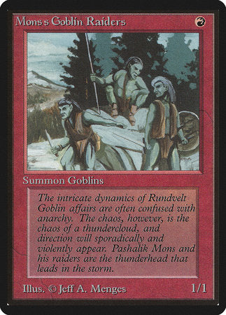Mons's Goblin Raiders [Limited Edition Beta] | Magic Magpie