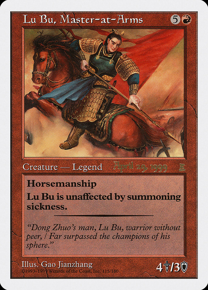 Lu Bu, Master-at-Arms (April 29, 1999) [Portal Three Kingdoms Promos] | Magic Magpie