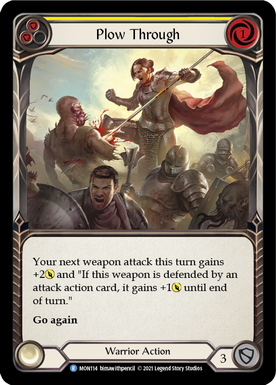 Plow Through (Yellow) [MON114] 1st Edition Normal | Magic Magpie