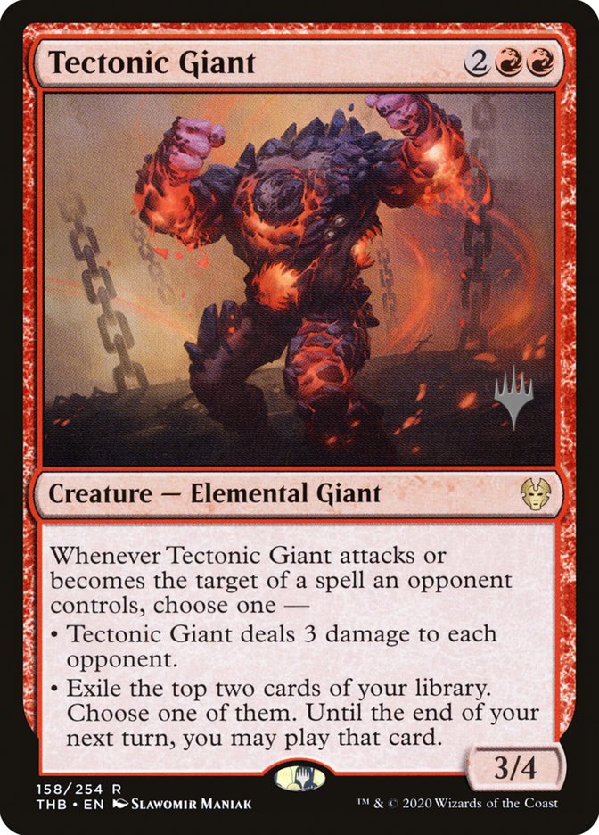 Tectonic Giant (Promo Pack) [Theros Beyond Death Promos] | Magic Magpie