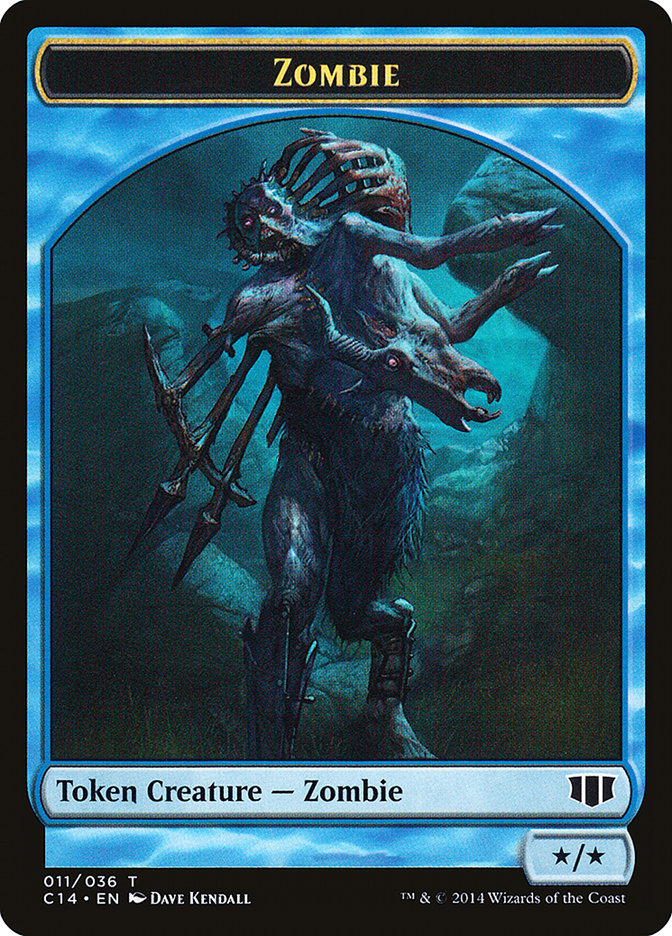 Whale // Zombie (011/036) Double-sided Token [Commander 2014 Tokens] | Magic Magpie