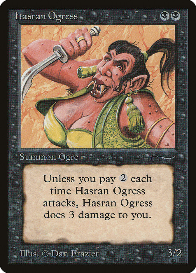 Hasran Ogress (Light Mana Cost) [Arabian Nights] | Magic Magpie