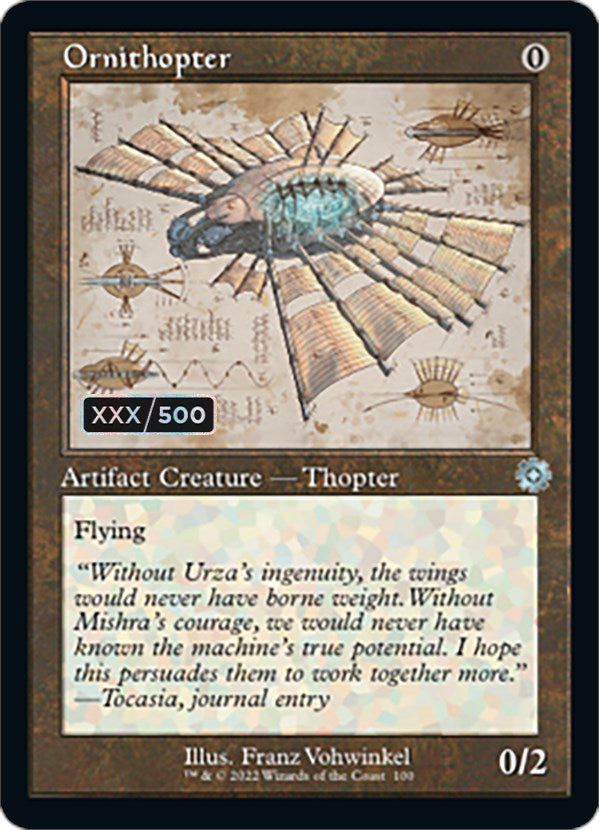 Ornithopter (Retro Schematic) (Serial Numbered) [The Brothers' War Retro Artifacts] | Magic Magpie