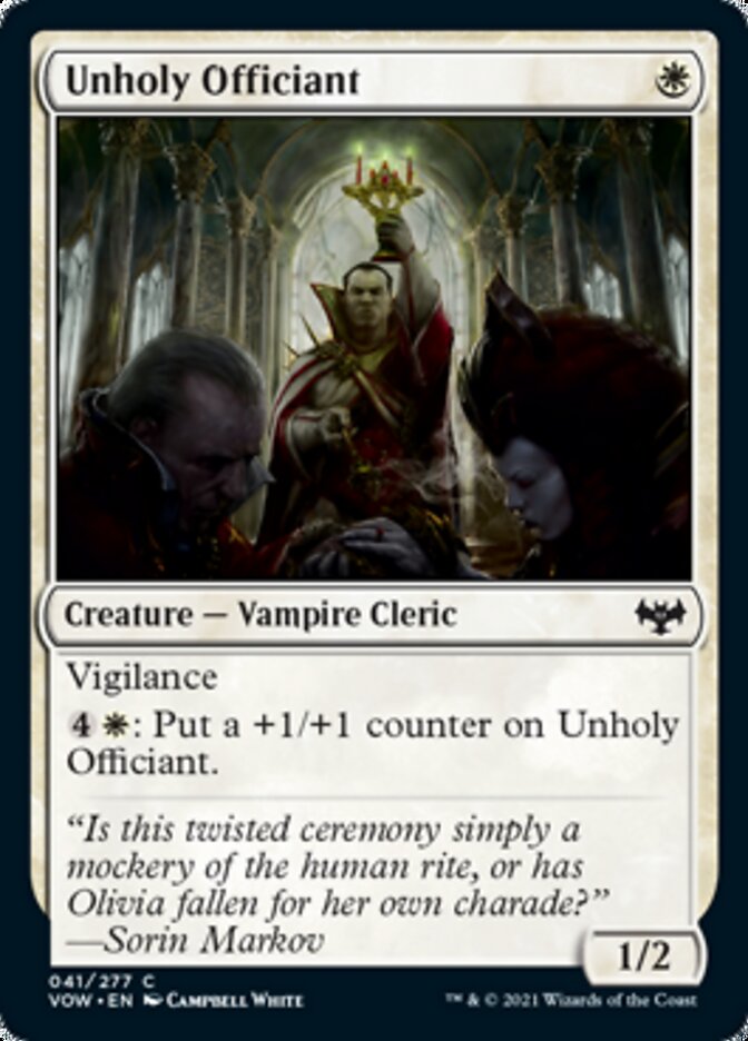 Unholy Officiant [Innistrad: Crimson Vow] | Magic Magpie