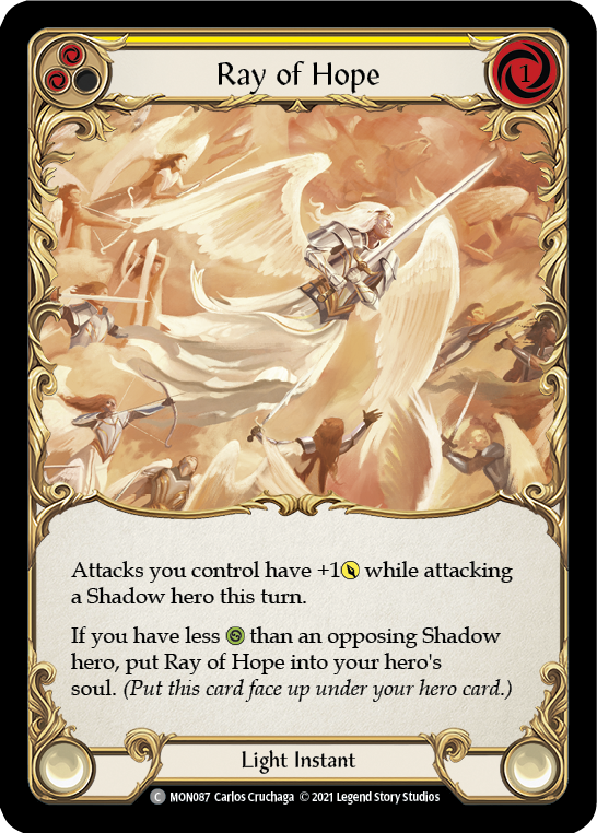 Ray of Hope [MON087] 1st Edition Normal | Magic Magpie