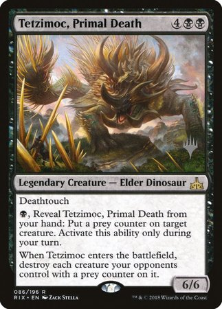 Tetzimoc, Primal Death [Rivals of Ixalan Promos] | Magic Magpie