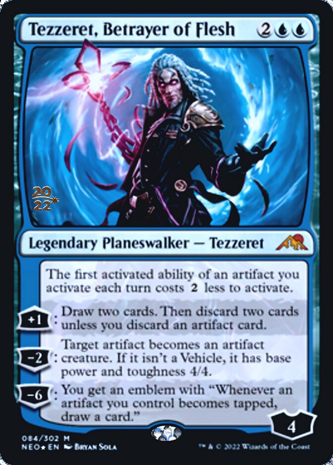 Tezzeret, Betrayer of Flesh [Kamigawa: Neon Dynasty Prerelease Promos] | Magic Magpie