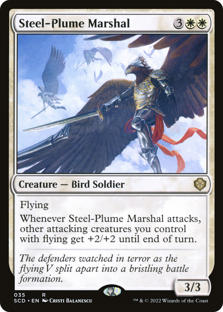 Steel-Plume Marshal [Starter Commander Decks] | Magic Magpie