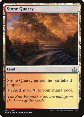 Stone Quarry [Rivals of Ixalan] | Magic Magpie
