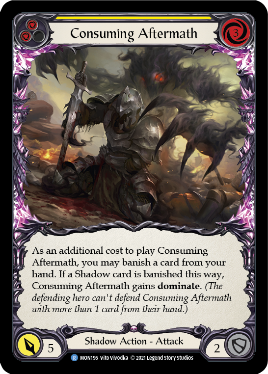 Consuming Aftermath (Yellow) [MON196] 1st Edition Normal | Magic Magpie