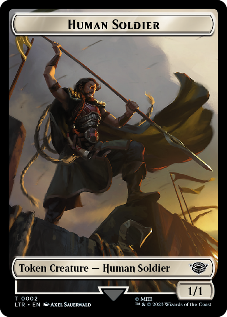 Food (10) // Human Soldier (02) Double-Sided Token [The Lord of the Rings: Tales of Middle-Earth Tokens] | Magic Magpie