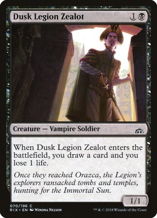 Dusk Legion Zealot [Rivals of Ixalan] | Magic Magpie