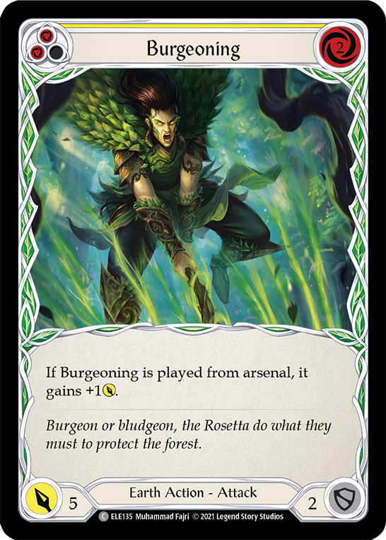 Burgeoning (Yellow) [ELE135] (Tales of Aria)  1st Edition Normal | Magic Magpie