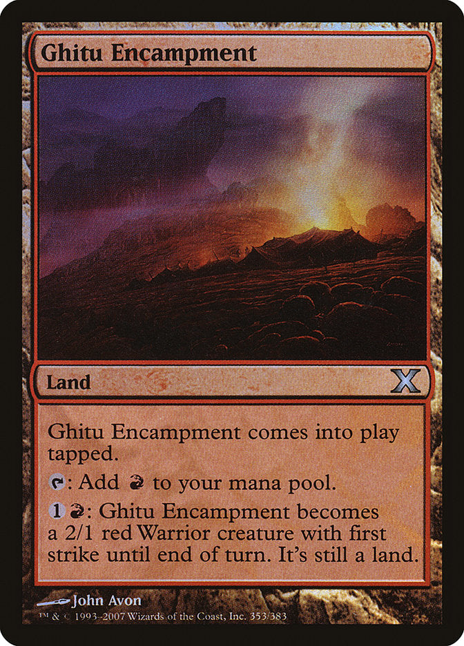 Ghitu Encampment (Premium Foil) [Tenth Edition] | Magic Magpie