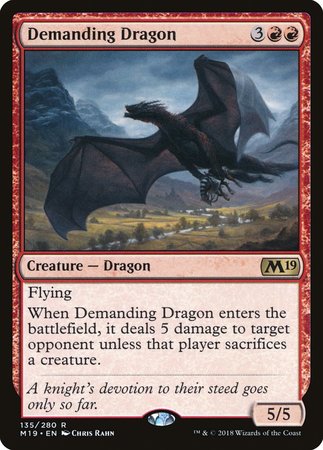 Demanding Dragon [Core Set 2019] | Magic Magpie