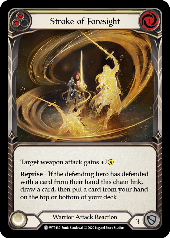 Stroke of Foresight (Yellow) [U-WTR139] Unlimited Rainbow Foil | Magic Magpie