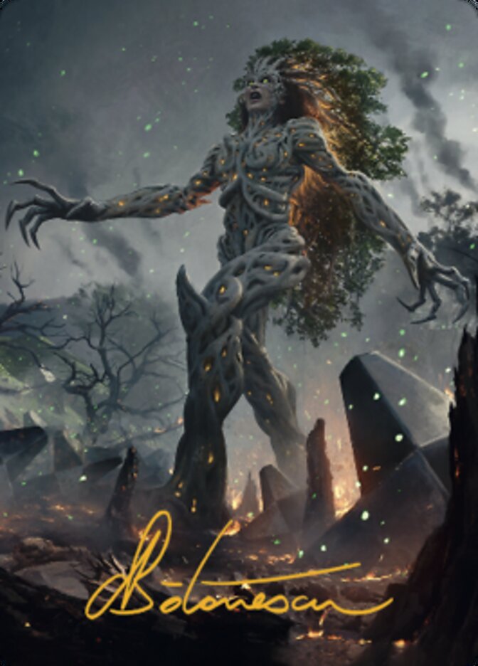 Titania, Gaea Incarnate Art Card (Gold-Stamped Signature) [The Brothers' War Art Series] | Magic Magpie