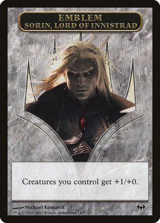 Emblem - Sorin, Lord of Innistrad [Dark Ascension Tokens] | Magic Magpie