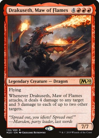 Drakuseth, Maw of Flames [Core Set 2020 Promos] | Magic Magpie