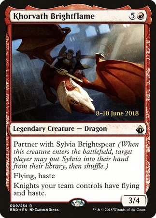 Khorvath Brightflame [Battlebond Promos] | Magic Magpie