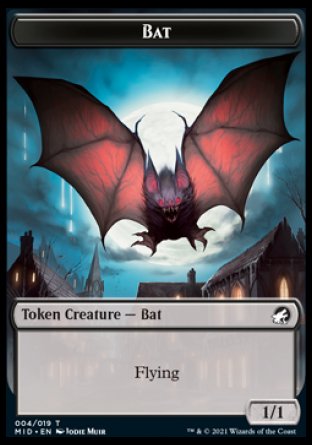 Bat Token [Innistrad: Midnight Hunt Tokens] | Magic Magpie