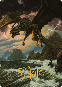 Ancient Bronze Dragon Art Card (03) (Gold-Stamped Signature) [Commander Legends: Battle for Baldur's Gate Art Series] | Magic Magpie