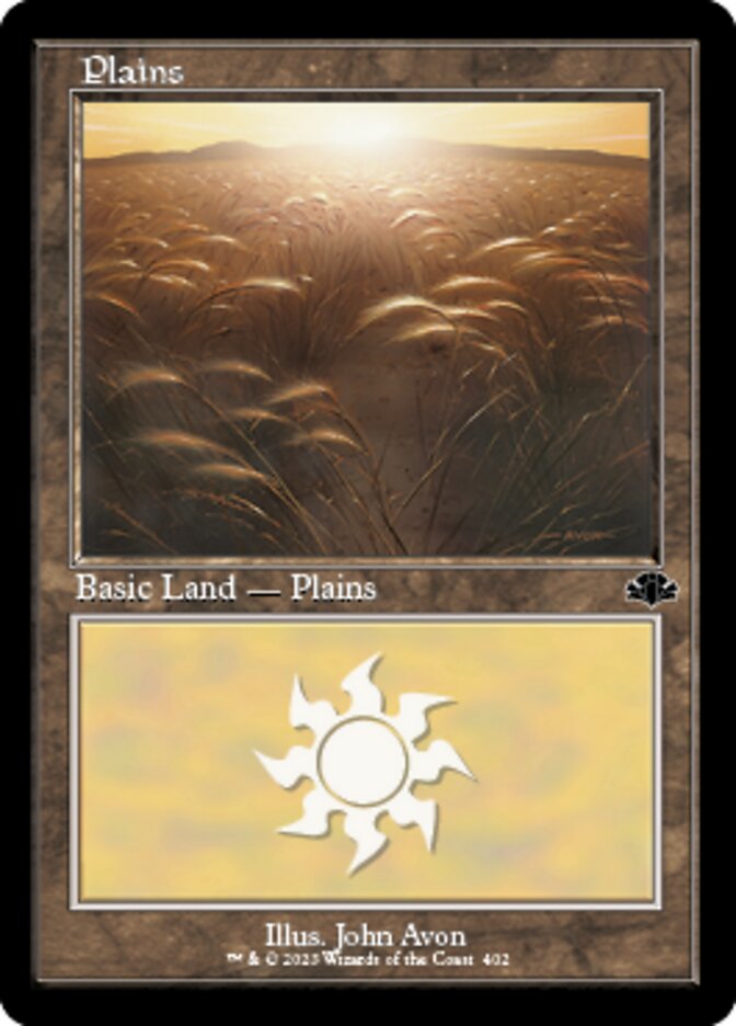 Plains (402) (Retro) [Dominaria Remastered] | Magic Magpie