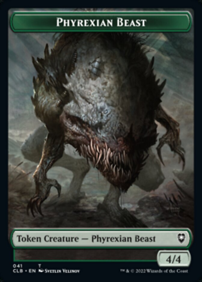 Phyrexian Beast // Wurm Double-sided Token [Commander Legends: Battle for Baldur's Gate Tokens] | Magic Magpie