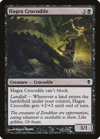 Hagra Crocodile [Zendikar] | Magic Magpie