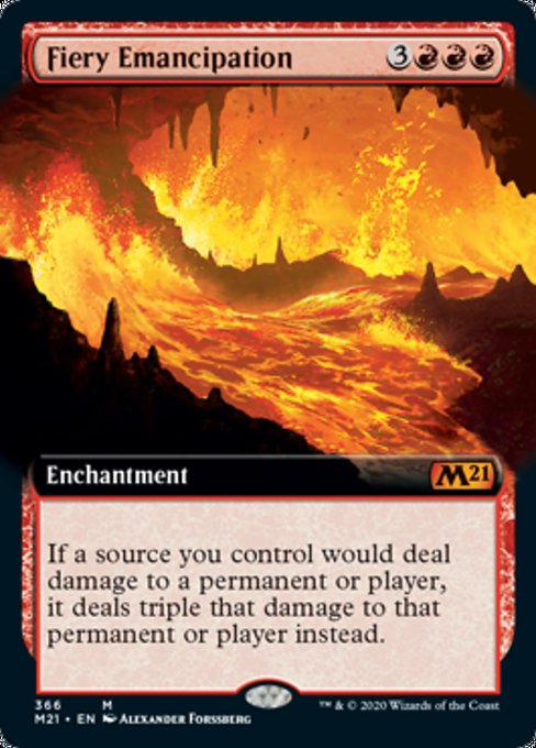 Fiery Emancipation (Extended Art) [Core Set 2021] | Magic Magpie