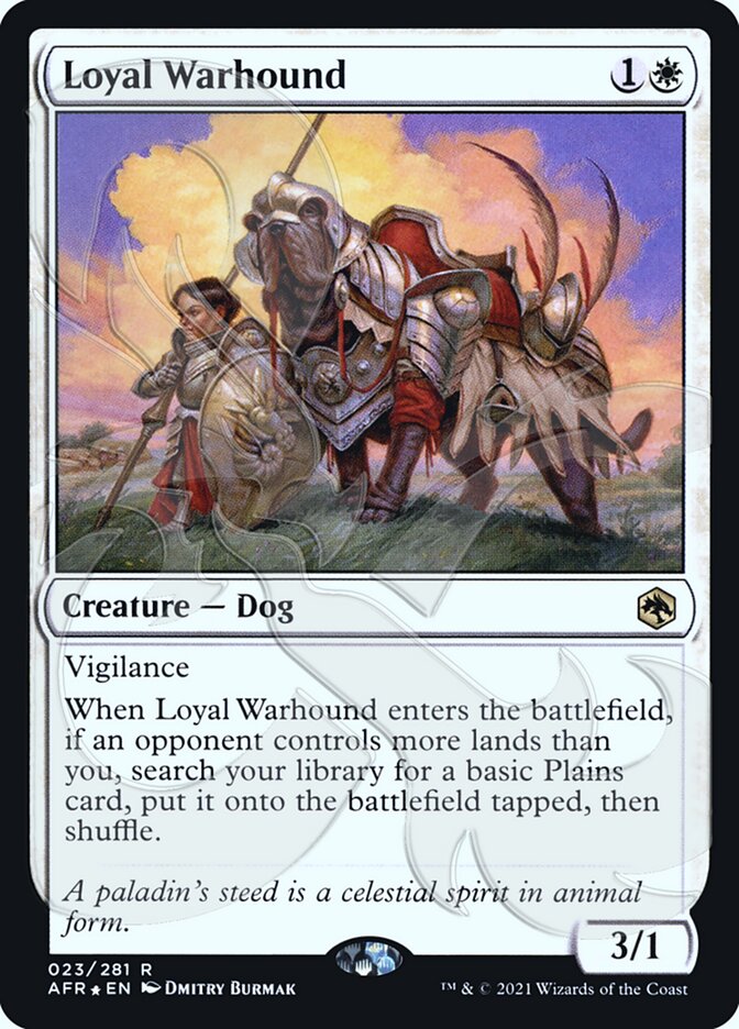 Loyal Warhound (Ampersand Promo) [Dungeons & Dragons: Adventures in the Forgotten Realms Promos] | Magic Magpie