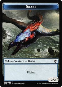 Drake // Human Double-sided Token [Commander 2019 Tokens] | Magic Magpie