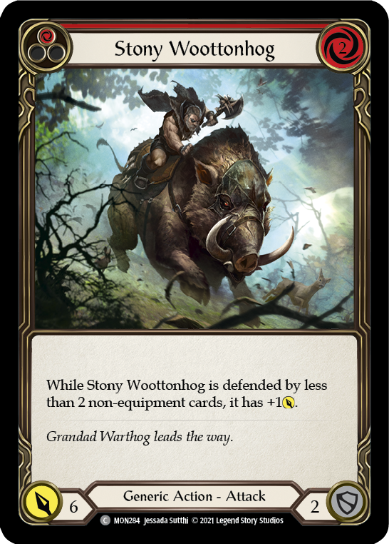 Stony Woottonhog (Red) [MON284] 1st Edition Normal | Magic Magpie