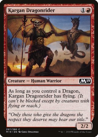 Kargan Dragonrider [Core Set 2019] | Magic Magpie