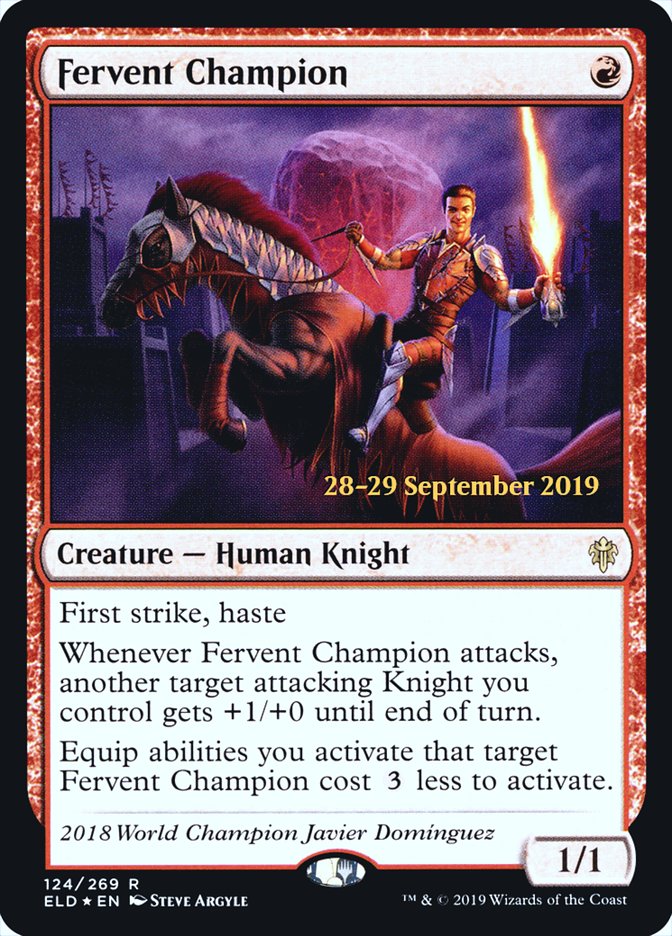 Fervent Champion  [Throne of Eldraine Prerelease Promos] | Magic Magpie