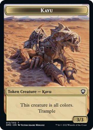 Kavu // Bear Double-sided Token [Dominaria United Commander Tokens] | Magic Magpie