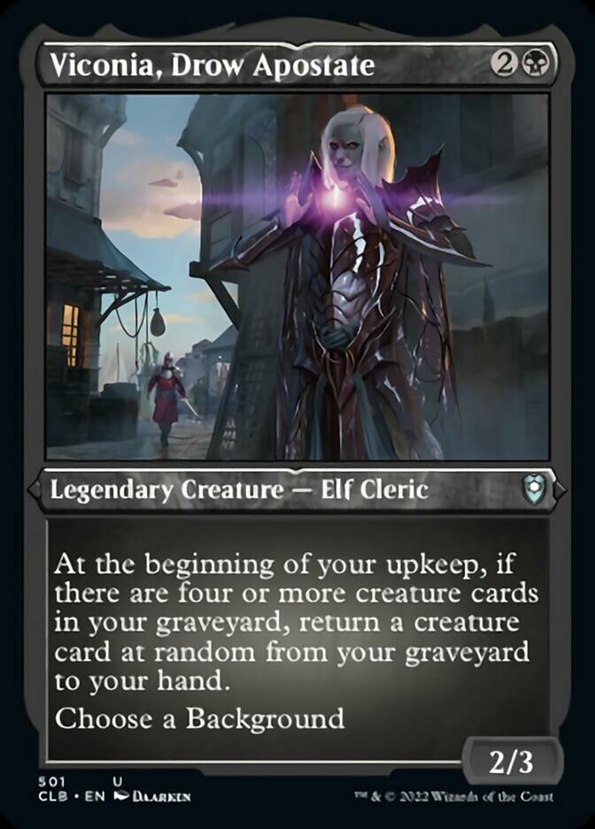 Viconia, Drow Apostate (Foil Etched) [Commander Legends: Battle for Baldur's Gate] | Magic Magpie