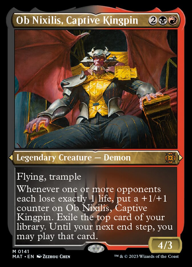 Ob Nixilis, Captive Kingpin (Foil Etched) [March of the Machine: The Aftermath] | Magic Magpie