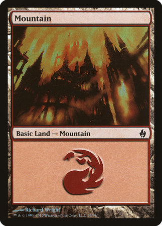 Mountain (34) [Premium Deck Series: Fire and Lightning] | Magic Magpie