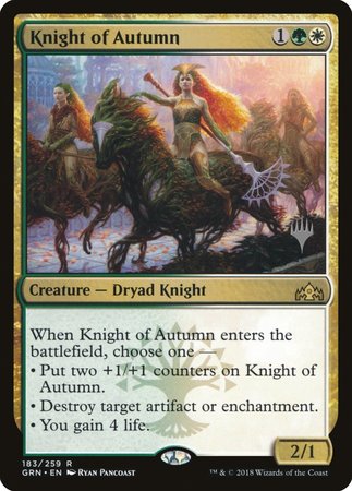 Knight of Autumn [Guilds of Ravnica Promos] | Magic Magpie