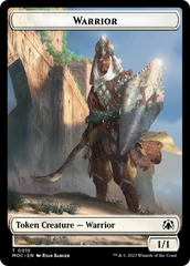 Warrior // Elspeth, Sun's Champion Emblem Double-Sided Token [March of the Machine Commander Tokens] | Magic Magpie