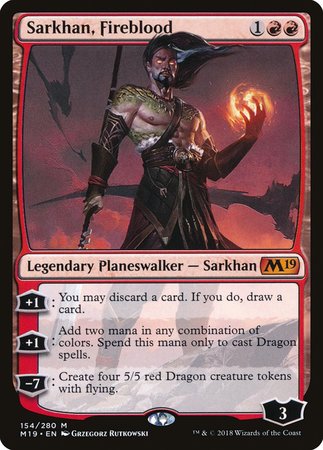 Sarkhan, Fireblood [Core Set 2019] | Magic Magpie