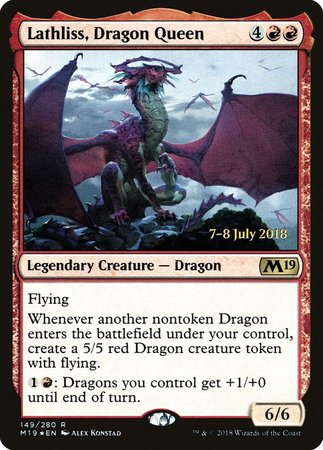 Lathliss, Dragon Queen [Core Set 2019 Promos] | Magic Magpie